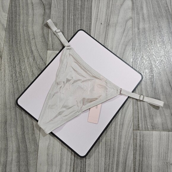 Victoria's Secret VERY SEXY Gray Starstruck Adjustable V-String Panty Size M - Picture 1 of 5